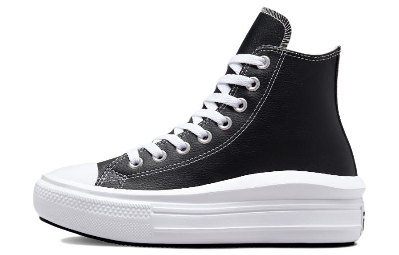 Converse Women's Chuck Taylor All Star Move Platform High 'Leather Black' Women's