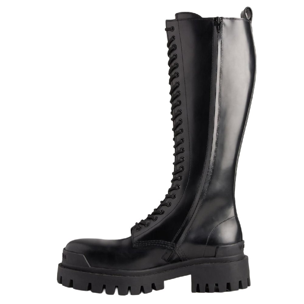 Balenciaga Strike 20mm Boots 'Black Matte Smooth Calfskin' Women's