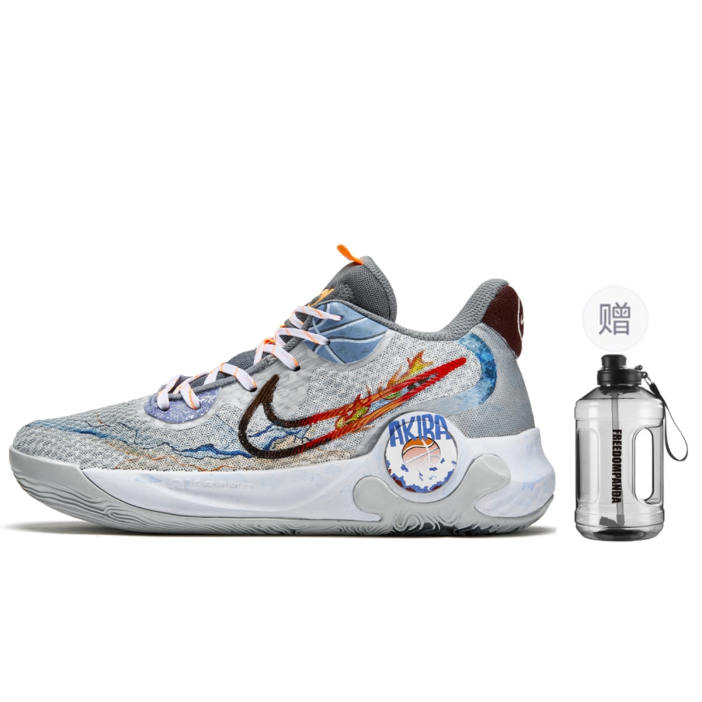 Nike KD Trey 5 IX IX EP Peak Cushioning Anti-Slip And Wear-Resistant Mid-Top Basketball Shoes Unisex Gray Blue