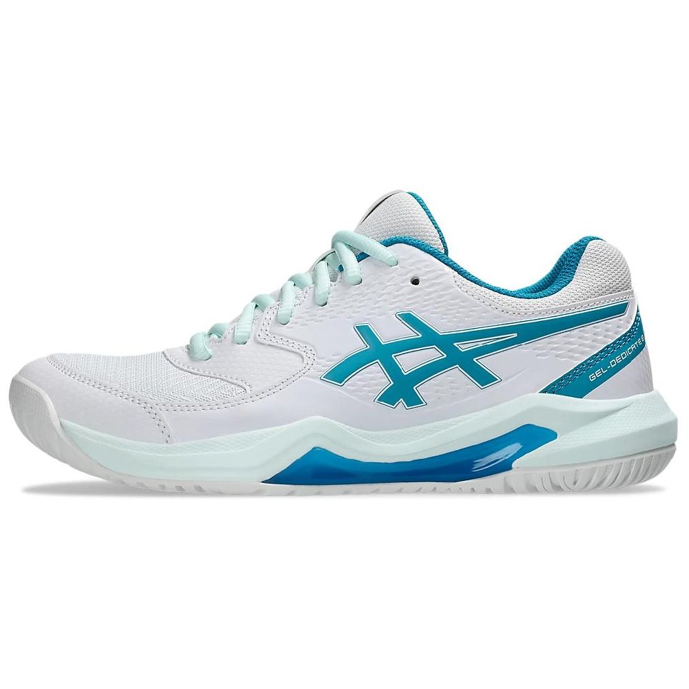 Asics Gel Dedicate 8 White Teal Blue Women's