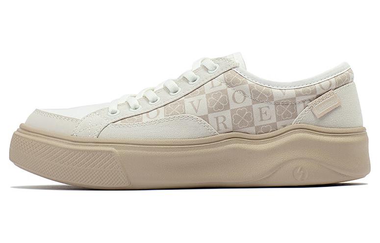 361° Love Summer Anti Slip Wear Resistant Low Top Skateboard Shoes Women's White Umber
