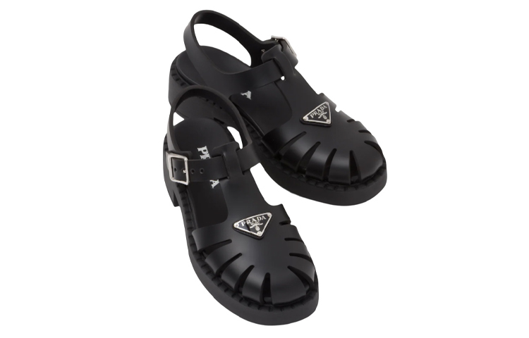 PRADA Roman Sandals Women's Black купить в интернет-магазине Yoocart с быстрой доставкой по России.