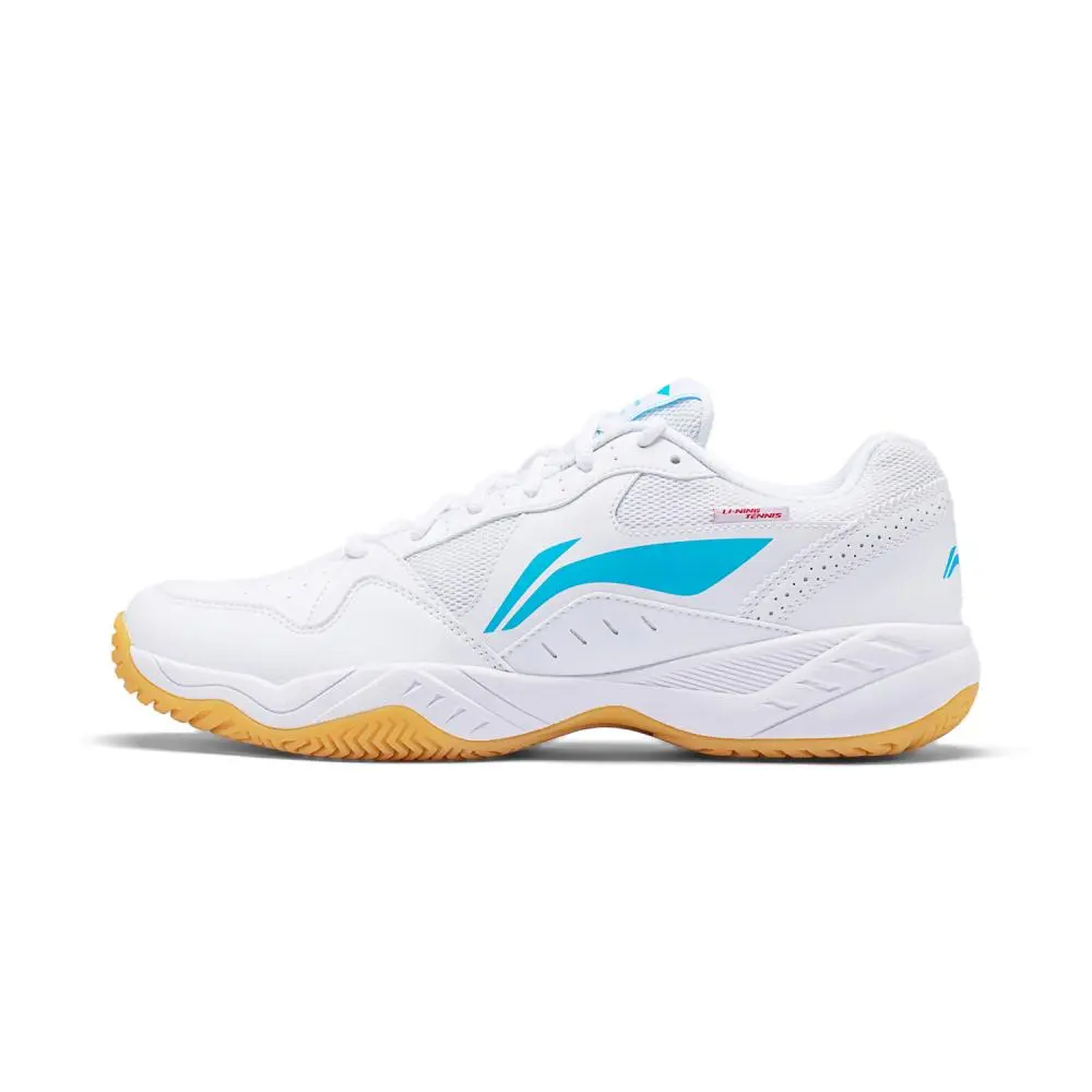LiNing Shock Absorbers Slip Resistant Low top Tennis Shoes Unisex White Blue