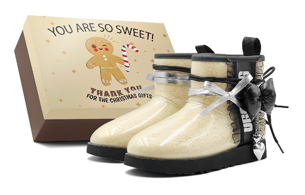 UGG CLASSIC CLEAR MINI Snow Boots Women's Milk White