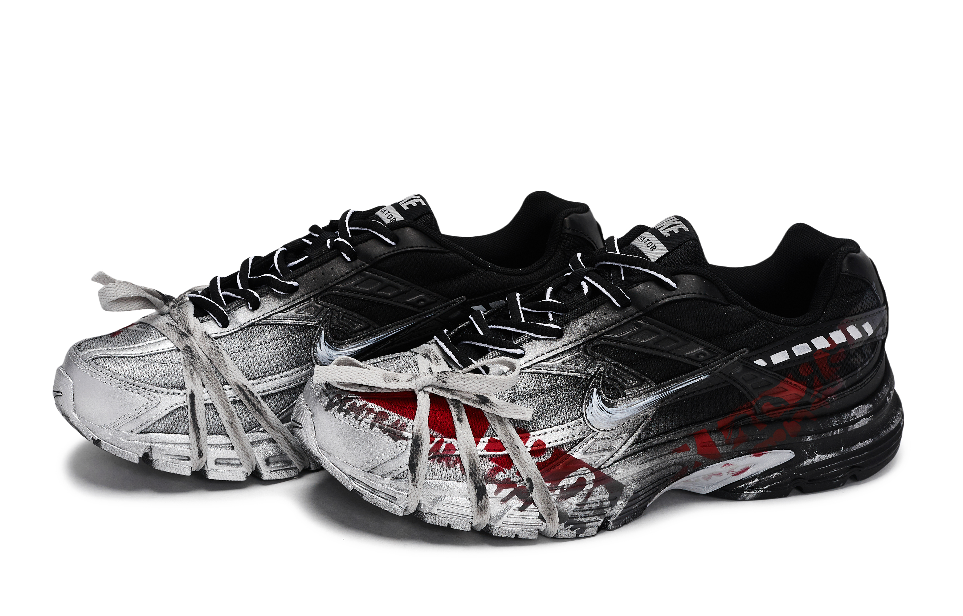 Nike Initiator Anti Slip Wear Resistant Low Top Running Shoes Men's Black Red Silver купить в интернет-магазине Yoocart с быстрой доставкой по России.