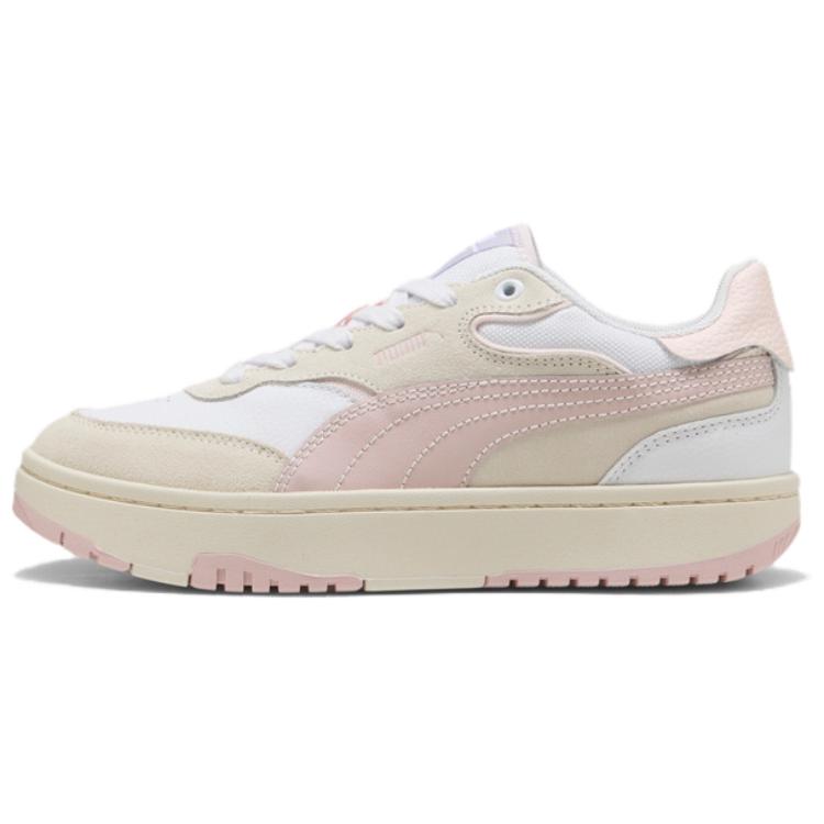 PUMA Cali Abrasion Resistant Low Top Skateboard Shoes Women's Beige Pink