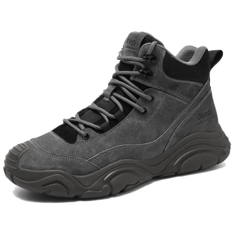 Jeep High Top Hiking Shoes Men's Gray