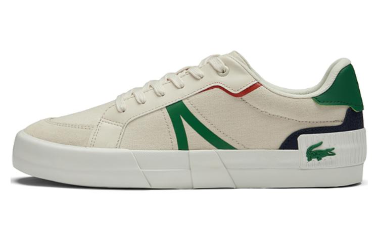 LACOSTE Low-Top Skateboard Shoes Men's White Green