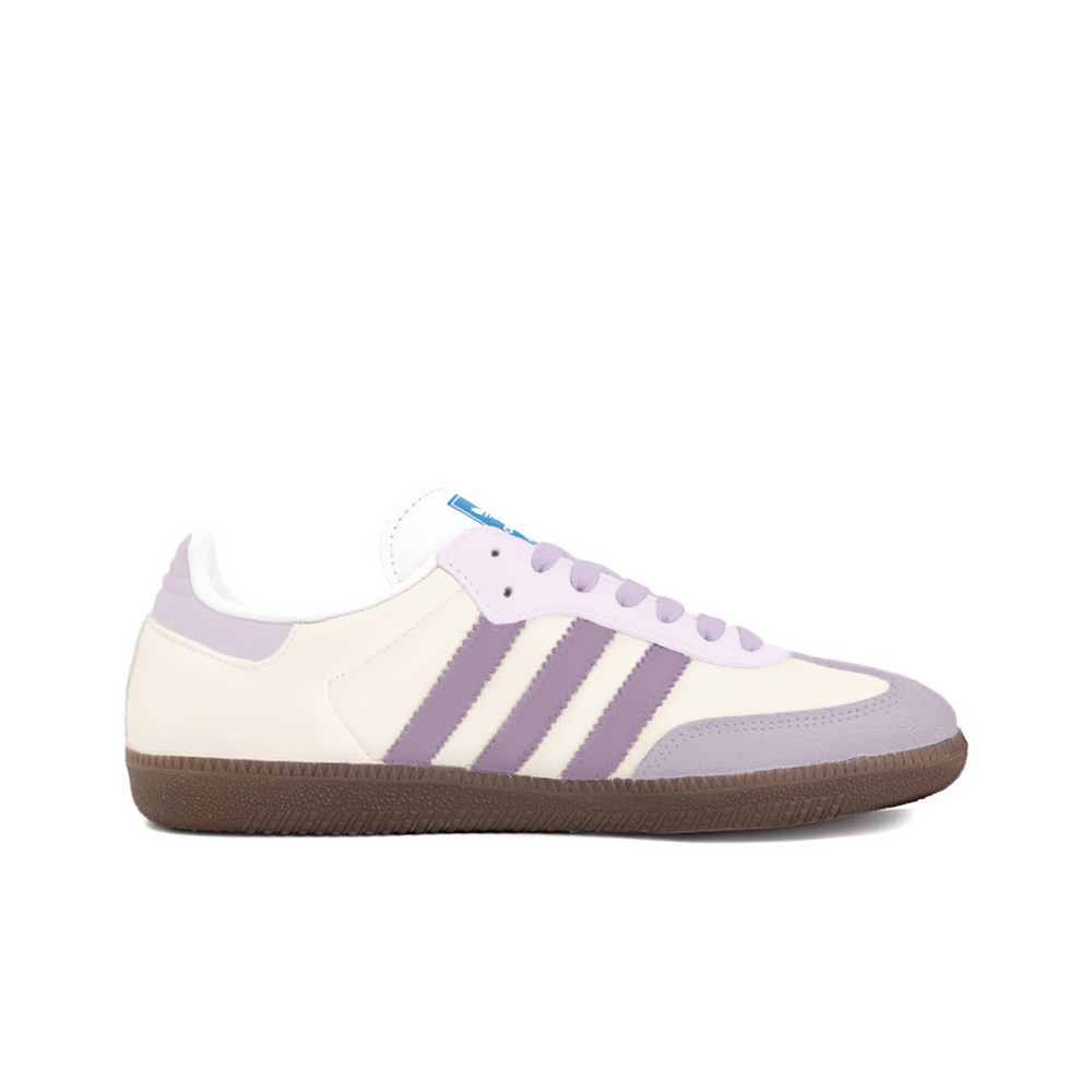 Adidas Originals SAMBA OG Anti Slip Wear Resistant Low Top Skateboard Shoes Unisex Purple White