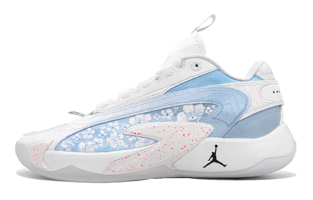 Jordan Luka 2 Shock Absorbers Slip Resistant Abrasion Resistant Low Top Basketball Shoes Women's Iris Blue