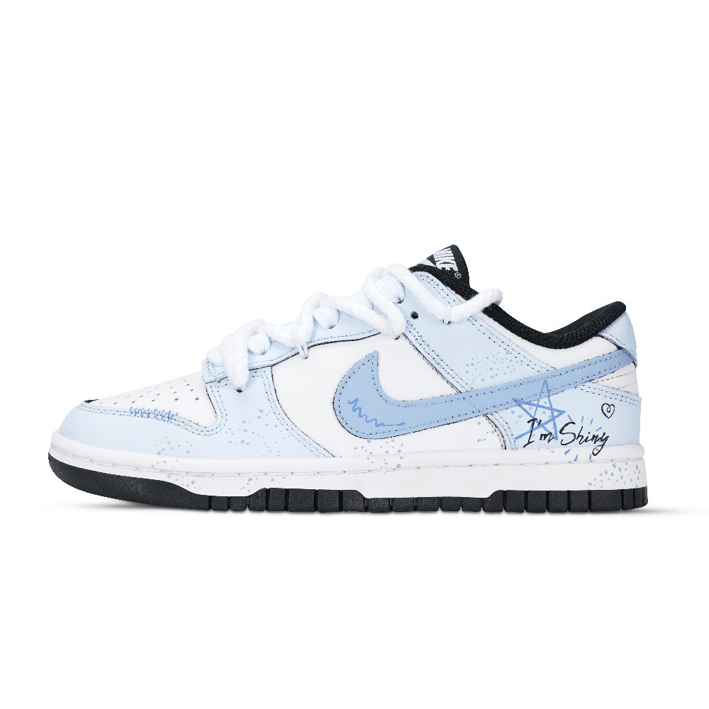 Nike Dunk Low Top Skateboard Shoes Unisex Blue White