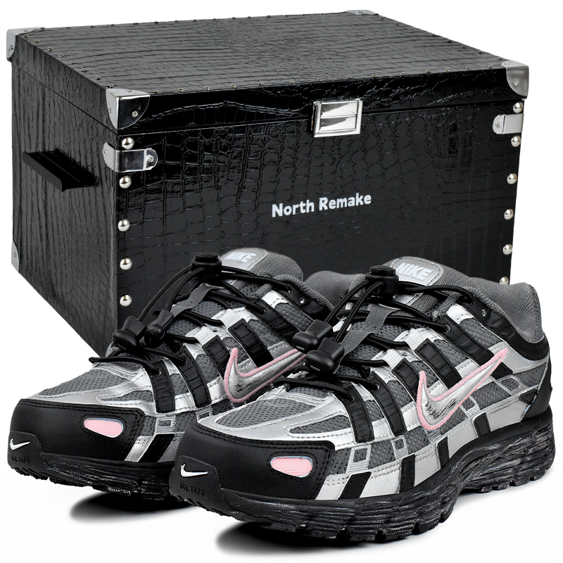 Nike P 6000 Slip Resistant Low top Running Shoes Women's Black Pink