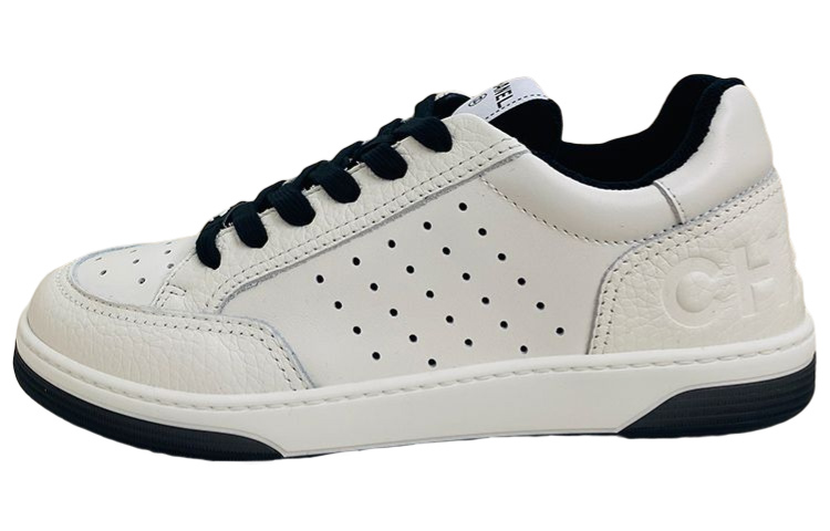 CHANEL 22P Trainer White Black Women's