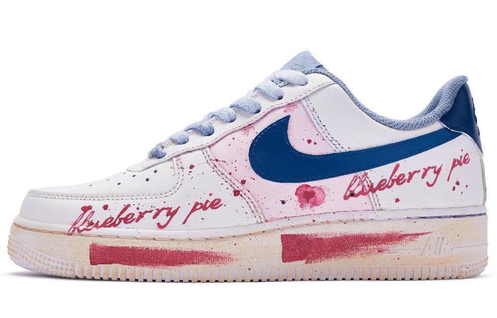 Nike Air Force 1 811 Manufacturing Low Top Skateboard Shoes Men's White Red Blue