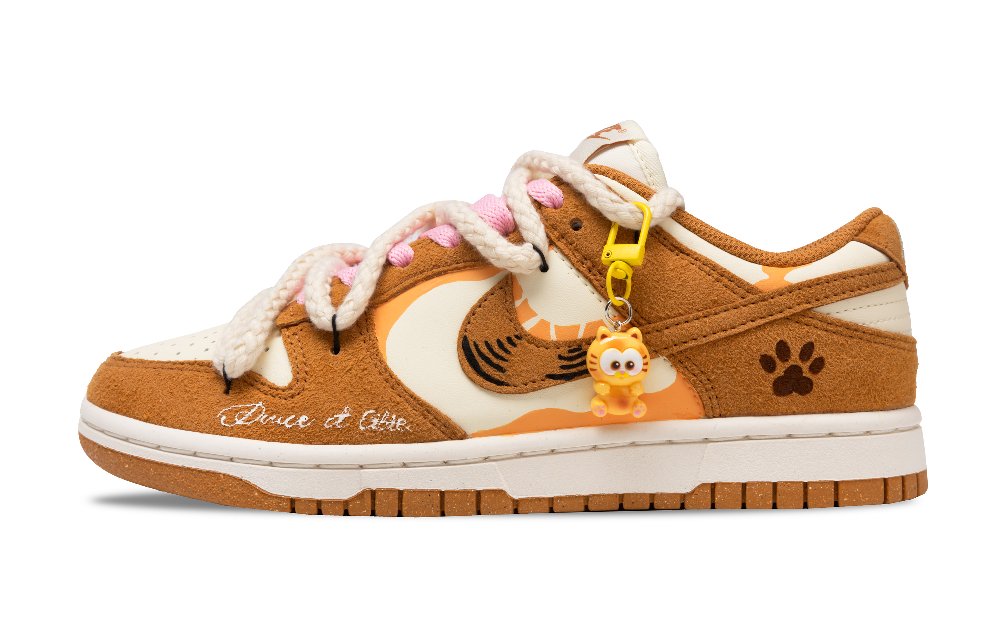 Nike Dunk Slip-Resistant Low-Top Skateboard Shoes Unisex Ginger Yellow