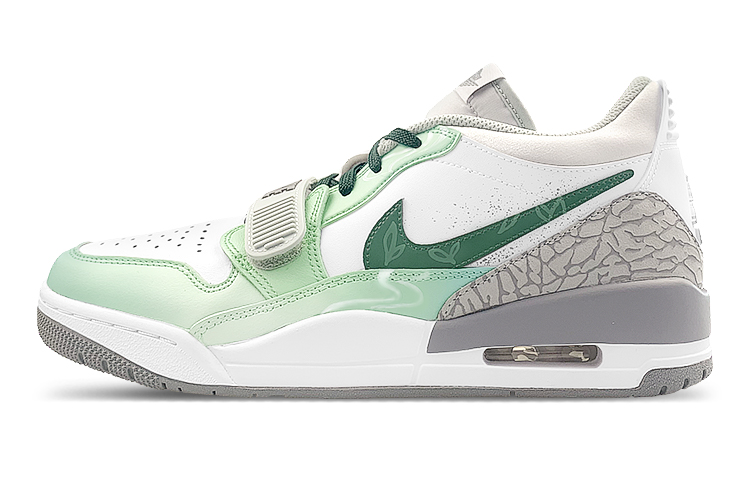 Jordan Legacy 312 Low-Top Skateboard Shoes Men's White Green Gray