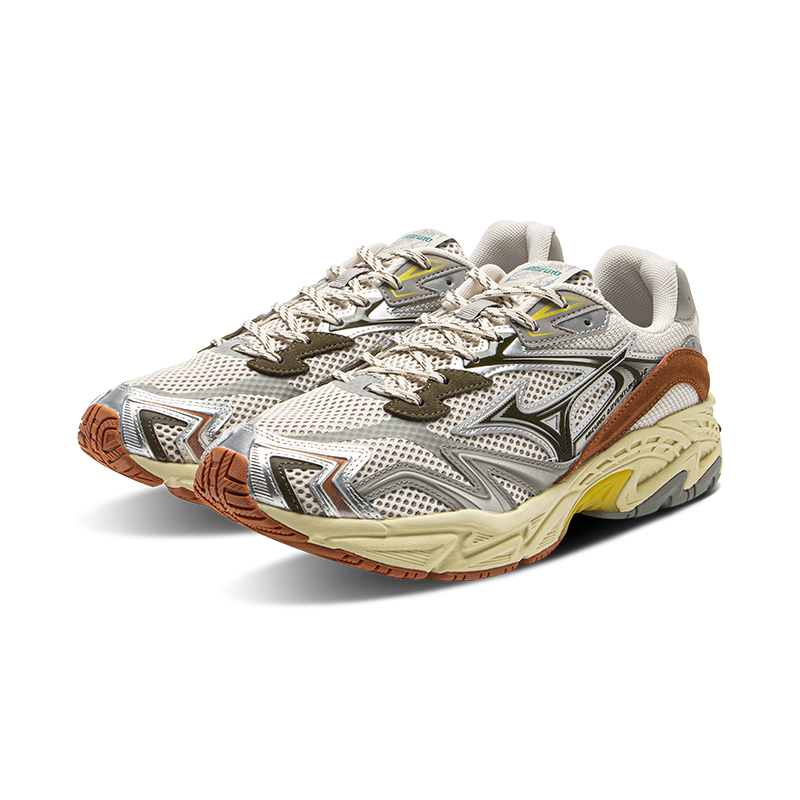 Mizuno ADVENTURE Durable Breathable Low-Top Chunky Sneakers Unisex Silver Brown