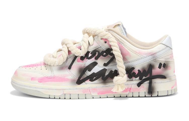 Nike Dunk Low-Top Skateboard Shoes GS Black Pink