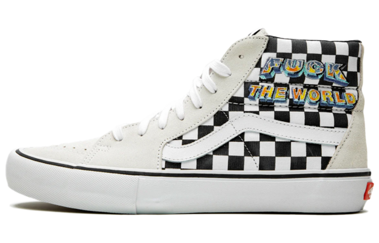 Vans Supreme X Sk8 Hi 'Fuck The World White'