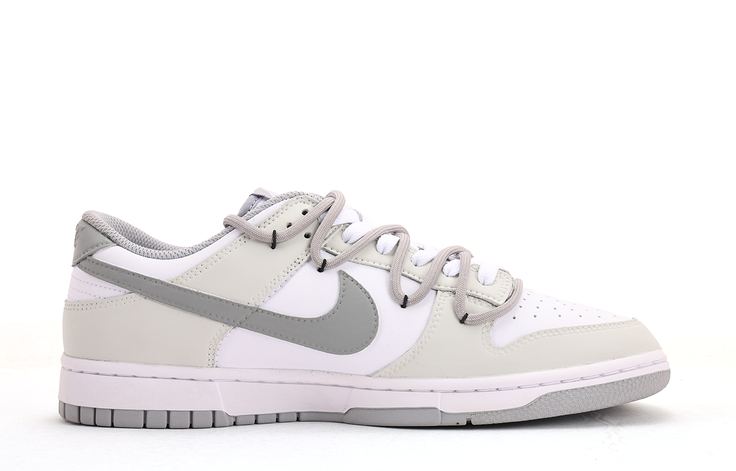Nike Dunk Coverage Abrasion Resistant Low top Skateboard Shoes Unisex White Gray