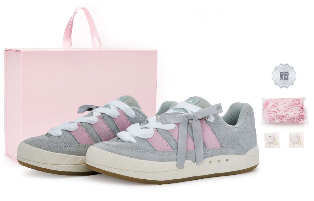 Adidas Originals Adimatic 811 Manufacture Galaxy Story Special Shoe Box Low-Top Skateboard Shoes Unisex Gray Pink