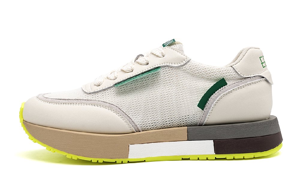 EBLAN Low Top Casual Shoes Women's White Green