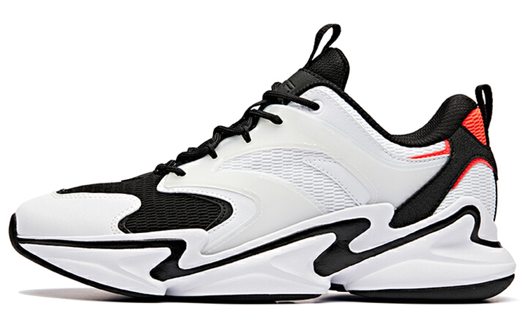 ANTA Casual Shoes Men's Low top ANTA White/Black/Fluorescent Bright Crimson