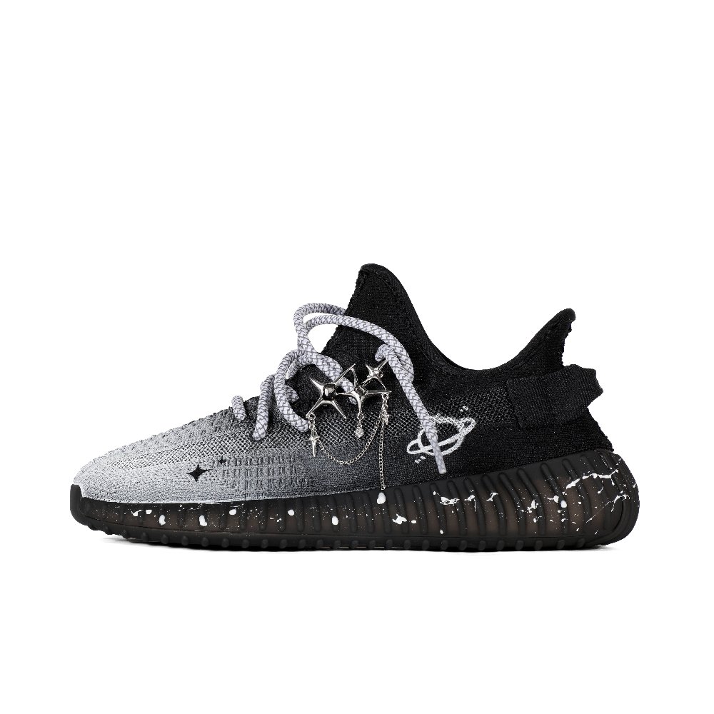 Adidas Originals Yeezy Boost 350 V2 Breathable And Wear resistant Low Top Casual Shoes Unisex Black White