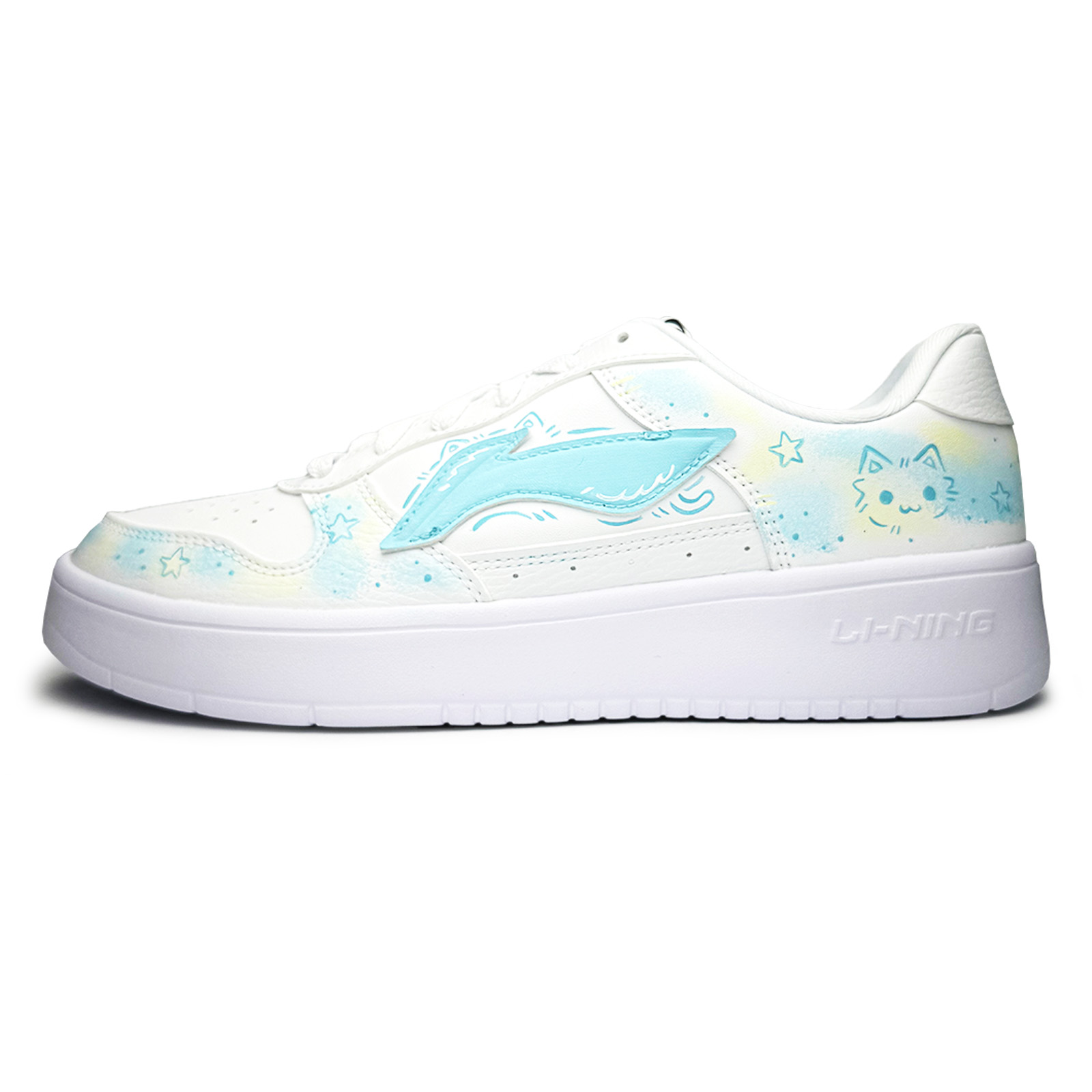 LiNing Pontoon Boats Coverage Slip Resistant Lightweight Low top Skateboard Shoes Unisex Sky Blue купить в интернет-магазине Yoocart с быстрой доставкой по России.
