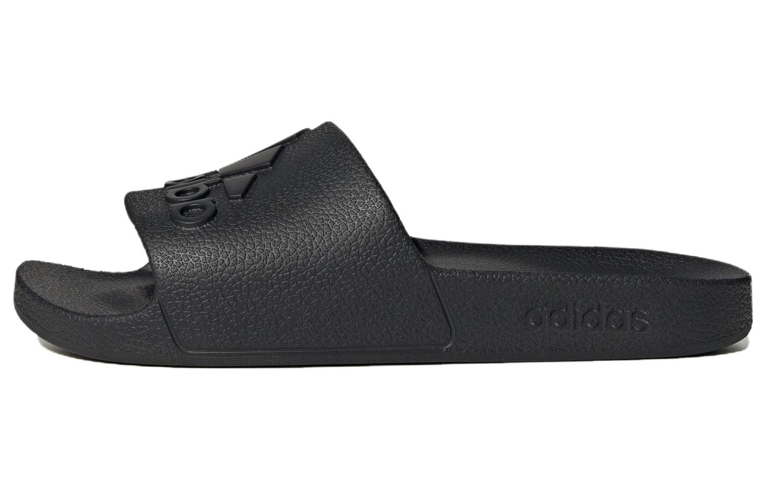 Adidas Adilette Aqua Slides Core Black Logo