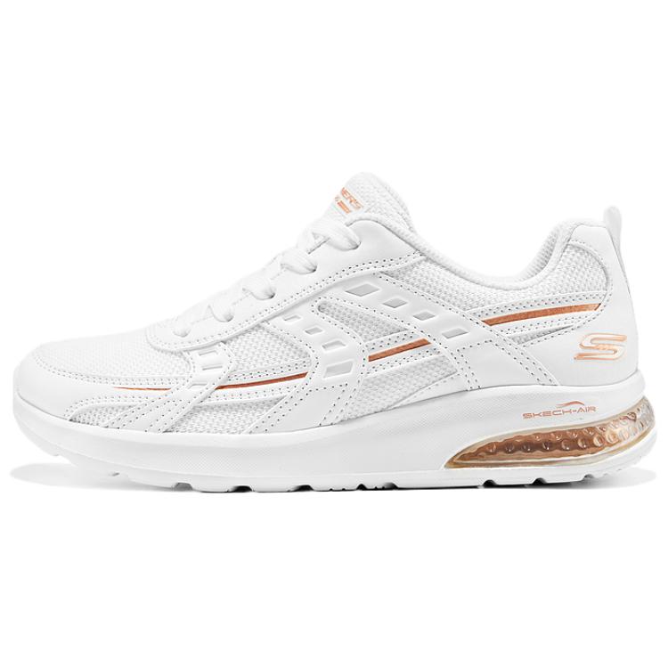 Skechers Casual Abrasion Resistant Rebound Low Top Casual Shoes Women's White