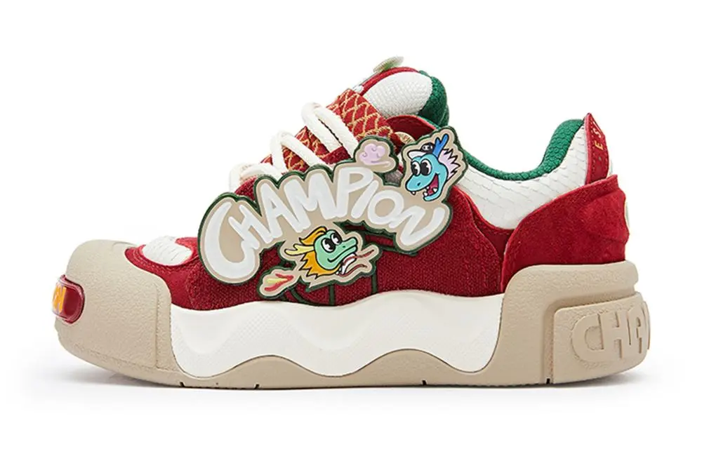 Champion Skateboard Shoes Women's Low top New Year Red/Milk White