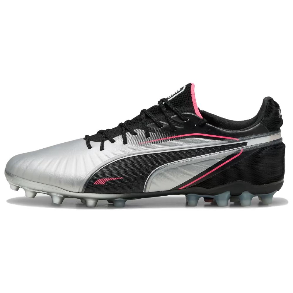 PUMA King Ultimate MG Multi Ground Artificial Ground Soccer Shoes Men's Silver Black