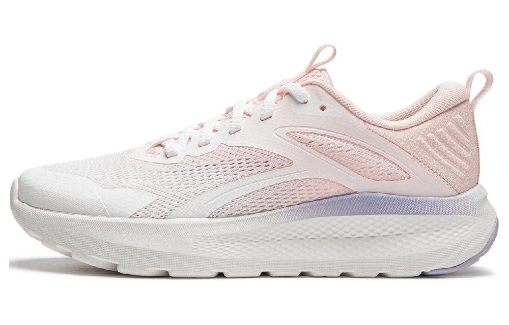 LiNing Cushioned Wear-Resistant Lightweight Low-Top Casual Shoes Women's White Pink