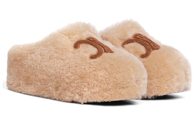 CELINE Wrap-toe Slippers Women's Beige купить в интернет-магазине Yoocart с быстрой доставкой по России.