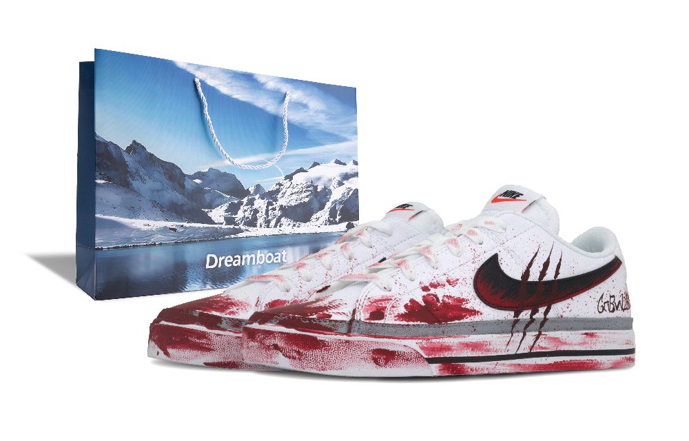 Nike Court Legacy Wear resistant And Lightweight Low Top Skateboard Shoes Men's Red White