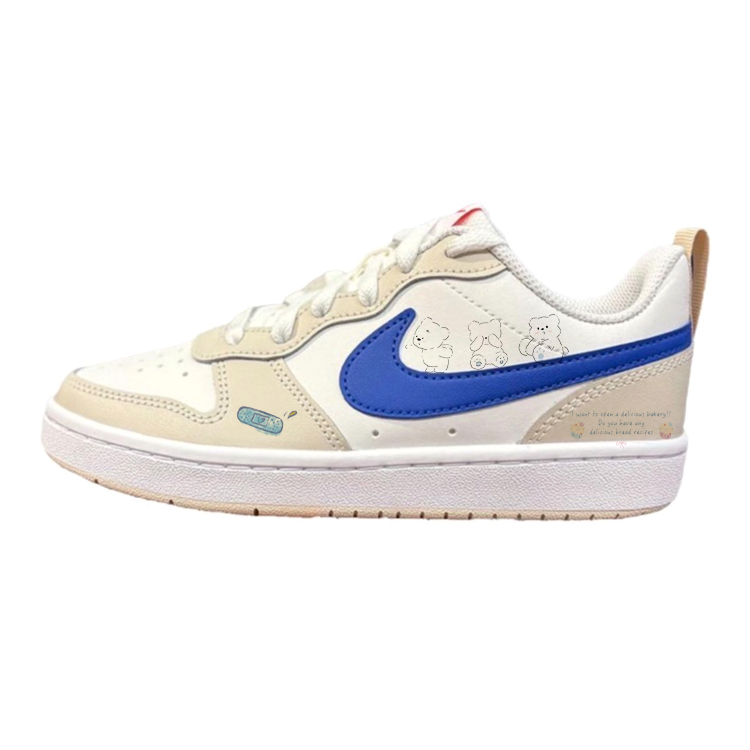 Nike Court Borough Playful Super Masculine Anti-Slip Wear-Resistant Low-Top Skateboard Shoes Women's White Brown