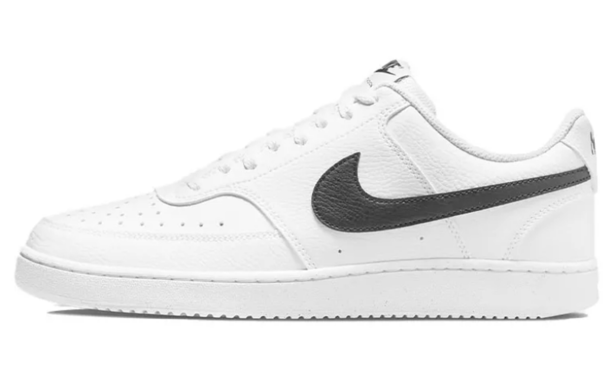 Nike Court Vision Low Anti-Slip Wear-Resistant Low-Top Skateboard Shoes Men's Black White