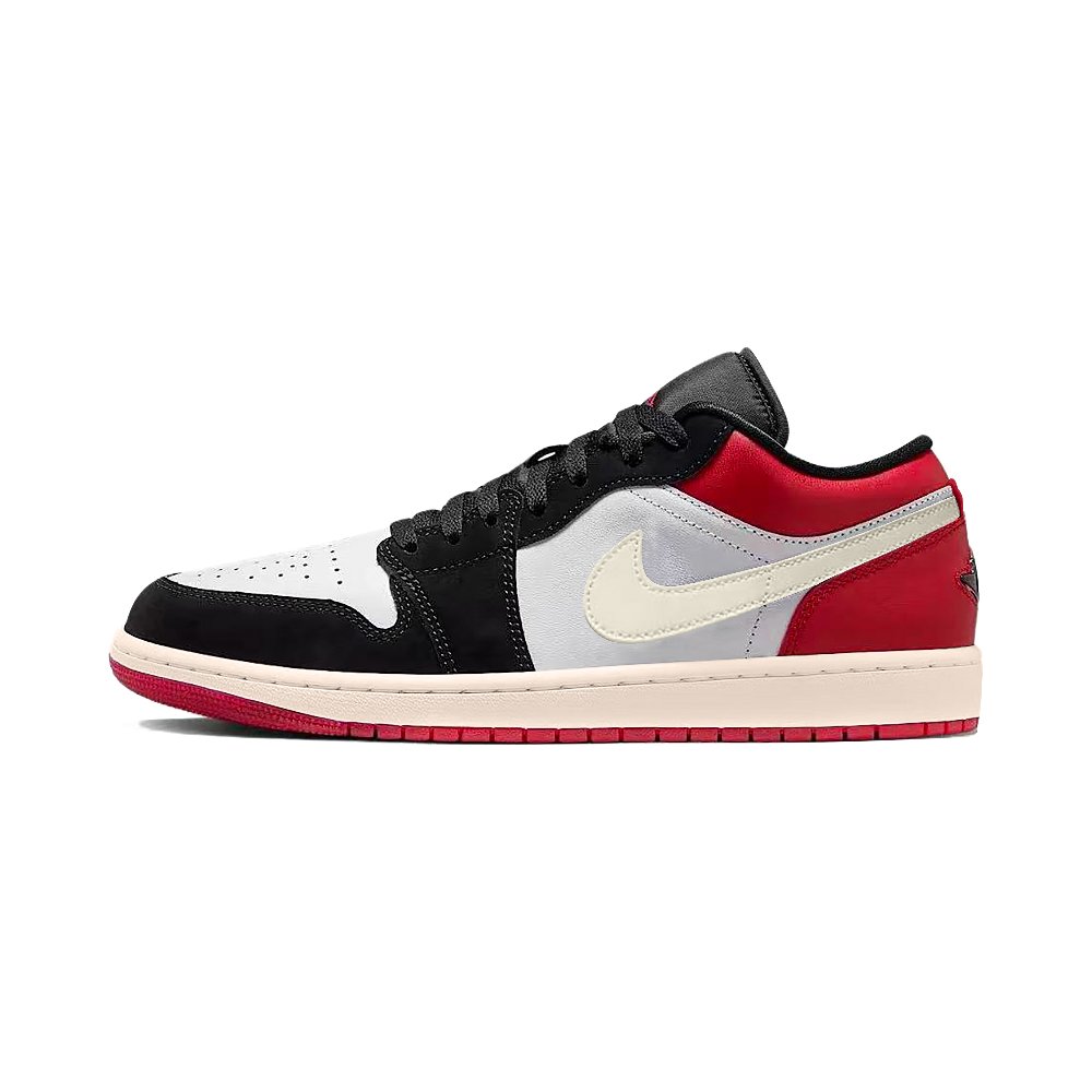 Jordan Air Jordan 1 Abrasion Resistant Low Top Vintage Basketball Shoes Unisex Black