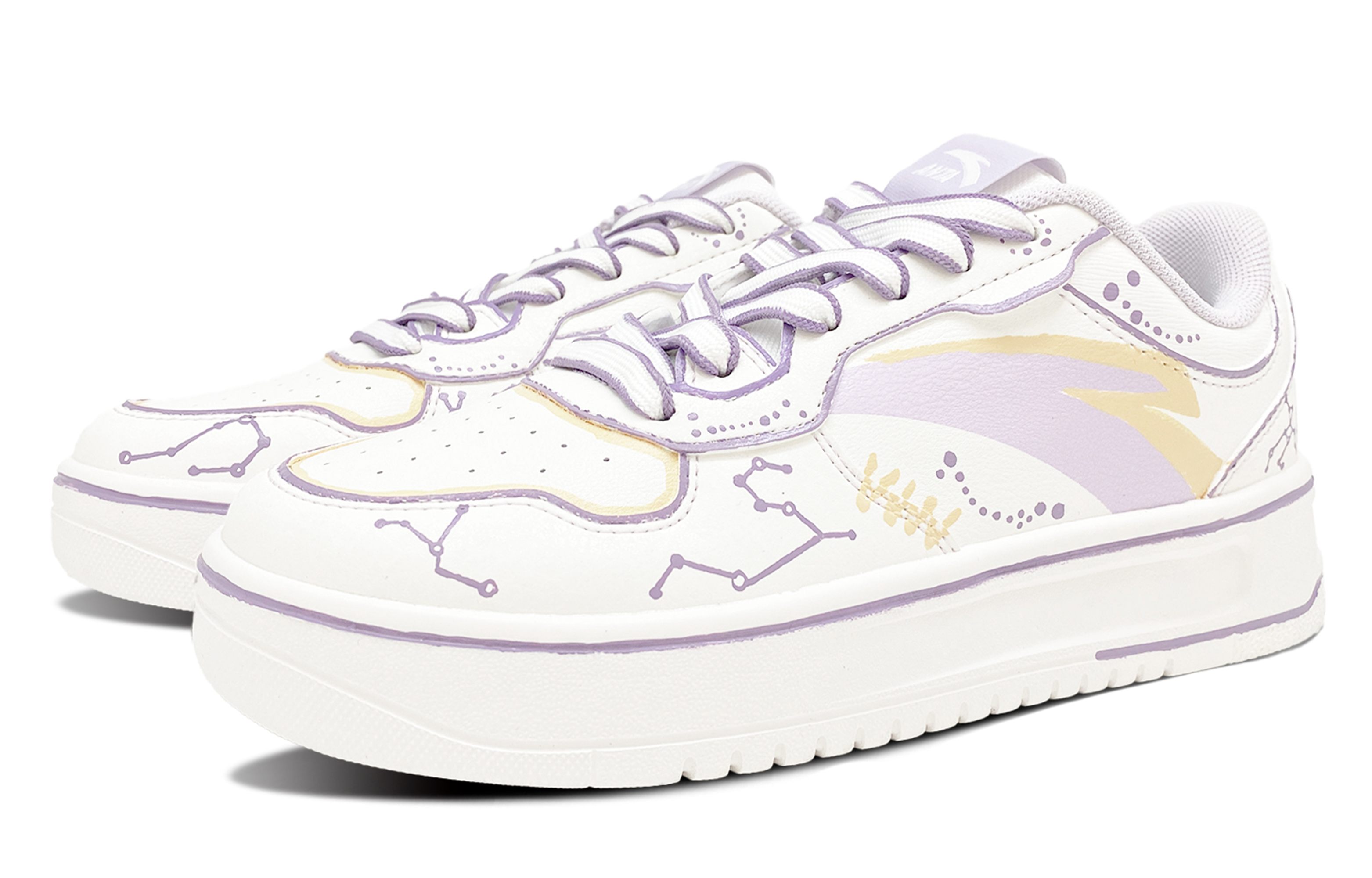 Anta Relaxed Anti Slip Wear Resistant Low Top Skateboard Shoes Women's Light Purple купить в интернет-магазине Yoocart с быстрой доставкой по России.