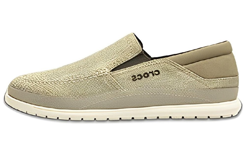 Crocs Santa Cruz Playa Slip On Shoes 'Khaki Stucco'