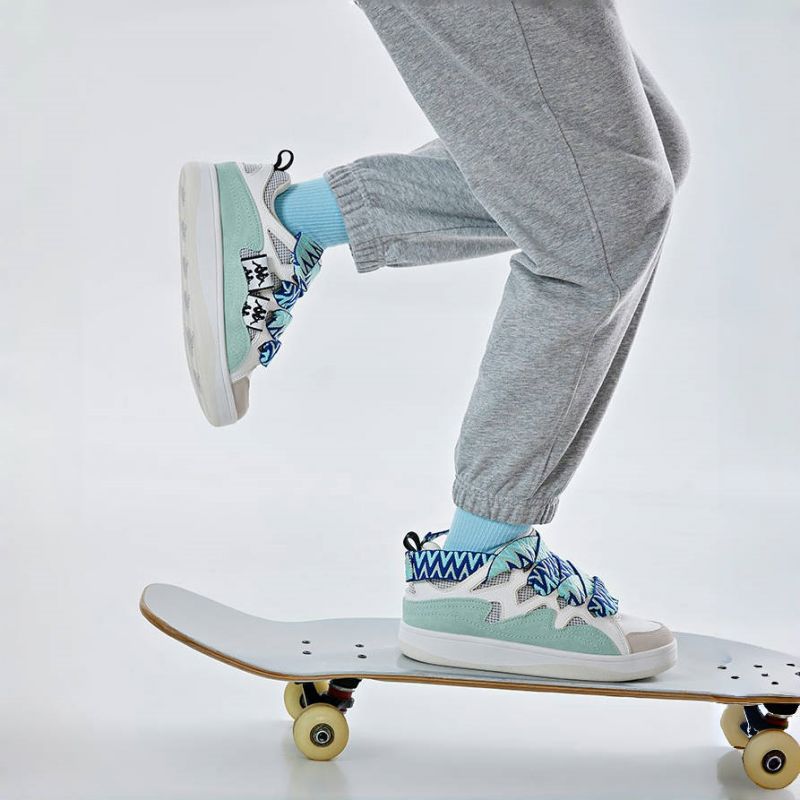 Kappa Capa Low-Top Skateboard Shoes Unisex Gray Green купить в интернет-магазине Yoocart с быстрой доставкой по России.