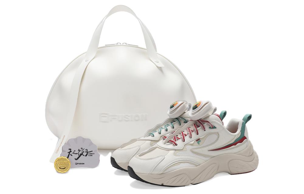 FILA FUSION Conch Good Luck Dumpling Low Top Sports Casual Shoes White Gray Green