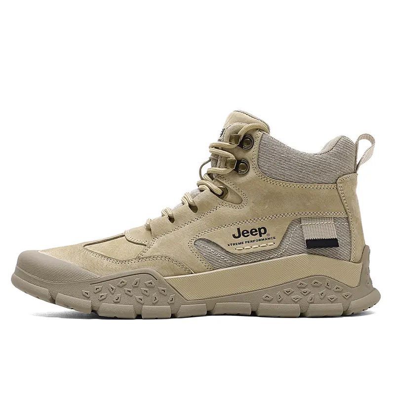 Jeep Abrasion Resistant High Top Hiking Shoes Men's Sand