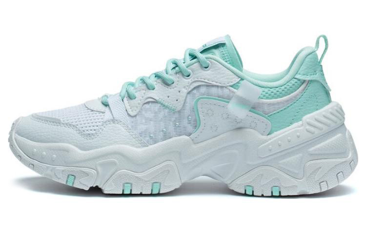 LiNing New Route 3.0 Anti-Slip Wear-Resistant Low-Top Sports Casual Shoes Women's White Green