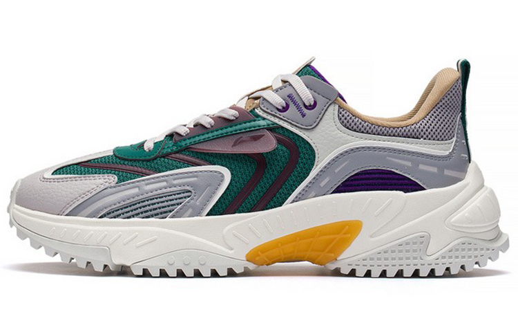 LiNing Xingji Cushioning Low-Top Sports Casual Shoes Men's Green Gray