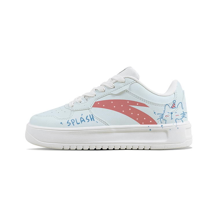 Anta Relaxed Slip Resistant Shock Absorbers Low Top Skateboard Shoes Unisex Blue