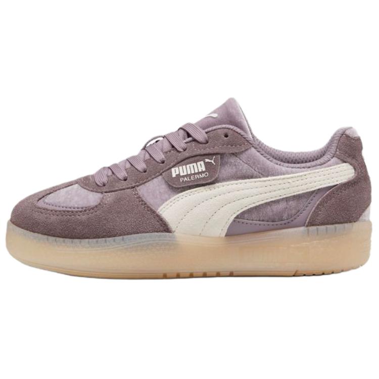 PUMA Palermo Slip Resistant Low top Skateboard Shoes Women's Purple White