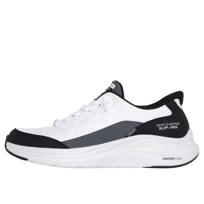 Skechers Contour Foam   Cozy Fit Low top Running Shoes Women's White Black