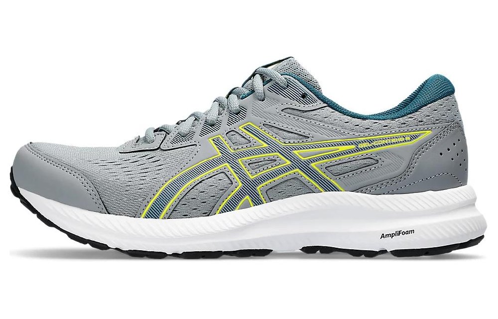 Asics Gel Contend 8 Extra Wide Cushioning Wear Resistant Low Top Running Shoes Men's Gray